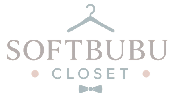 Logo of SOFTBUBU Closet with a hanger icon on a white background